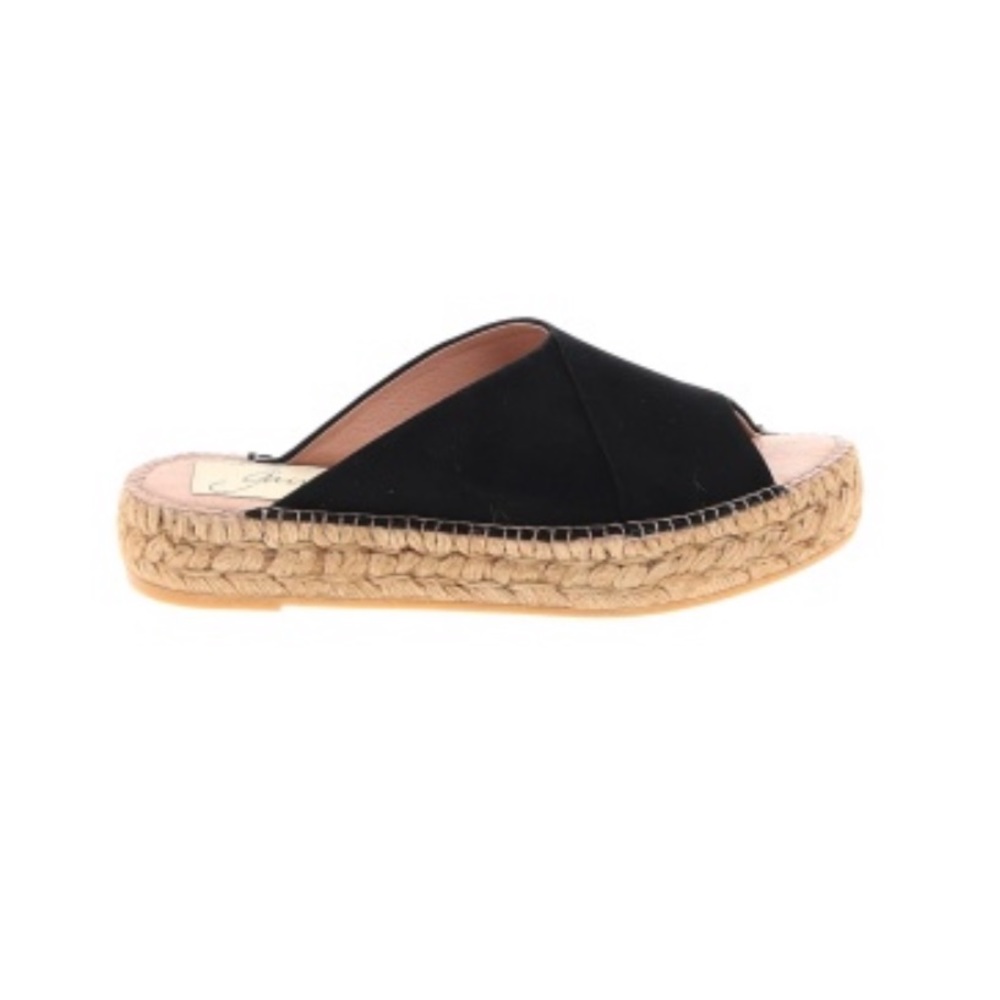 Gaimo black suede mule espadrilles